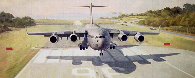 "Anything, Anywhere, Anytime" - Keith Ferris - C-17 Globemaster Art